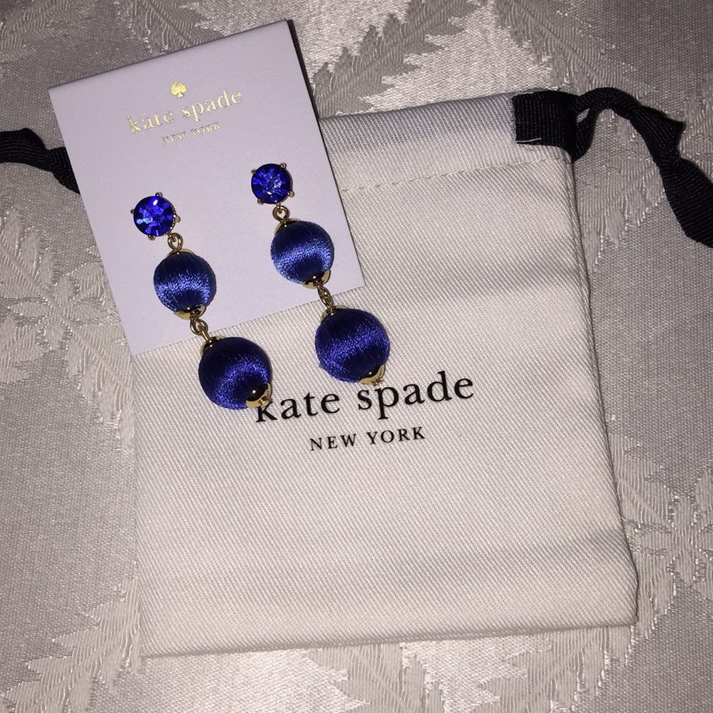 🆕💙Kate Spade Rhinestone Ball Earrings
